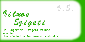 vilmos szigeti business card